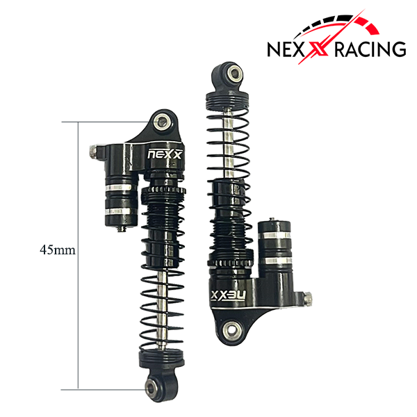 NX-425 Nexx Racing 45mm Long Reservoir shocks (4pcs) for 1/24 Axial SCX24