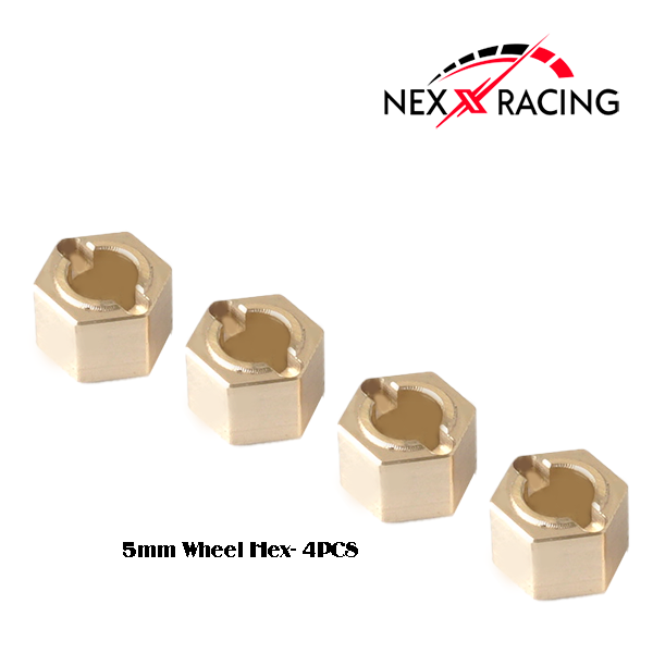 NX-371-6 BRASS WHEEL HUB FOR FMS FCX24 ( MAX SMASHER AND POWER WAGON)