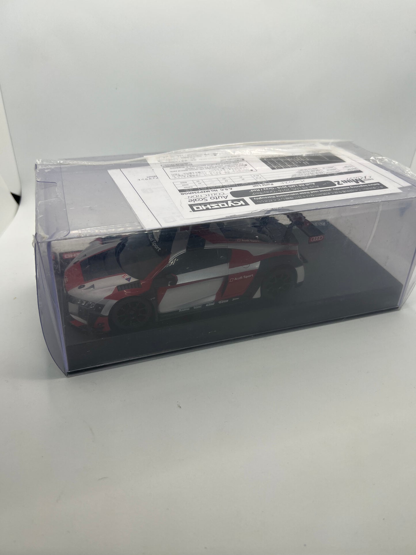 Kyosho Mini-z Body ASC AUDI R8 LMS 2016 "Gray/Red" MZP234RGB (Displayed never Raced)