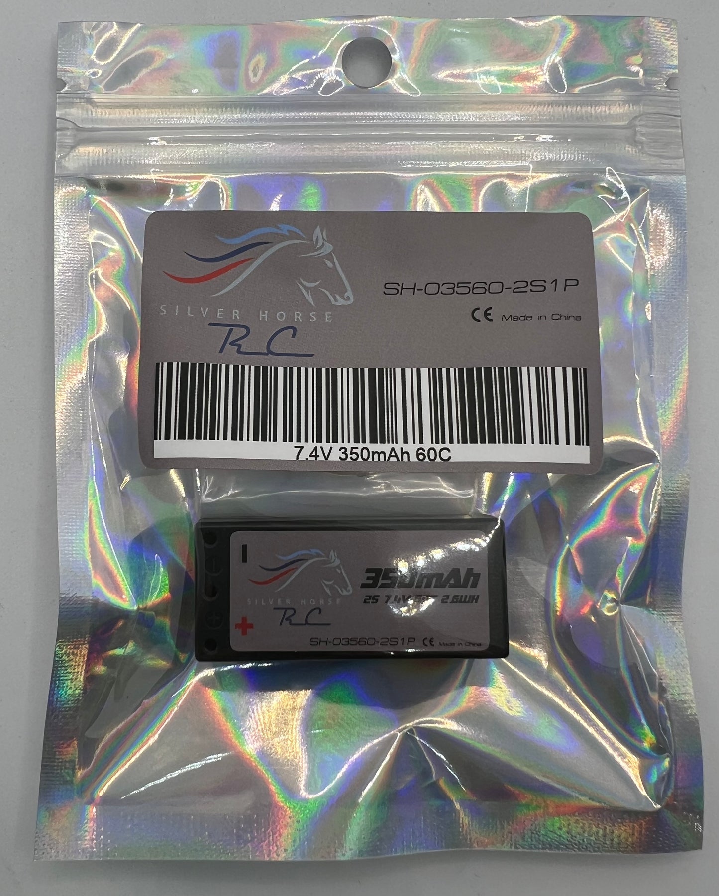 Silver Horse 350mAh 7.4v 60c Lipo Racing Battery