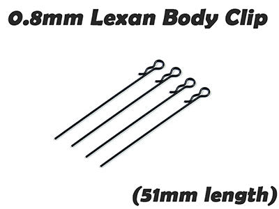 Atomic Racing 0.8mm Lexan Body Clips 4pcs (51mm length)