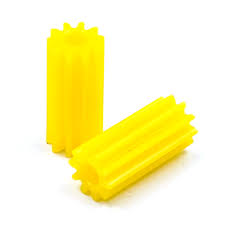 PN Racing Machine Cut Delrin 64P 10T Long Pinion (2pcs) (Yellow)