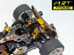 Atomic Racing MRTP-UP09 DIFFERENTIAL BULKHEAD, Rear, Aluminum, GOLD