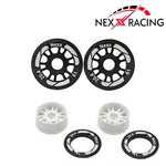 Nexx Racing NXUSA-EVO-F-0.5-19 19mm & F-0-19mm Threaded Carbon-Fiber Reinforced EVO Flanged Front Wheels (2 pcs) for Mini-Z