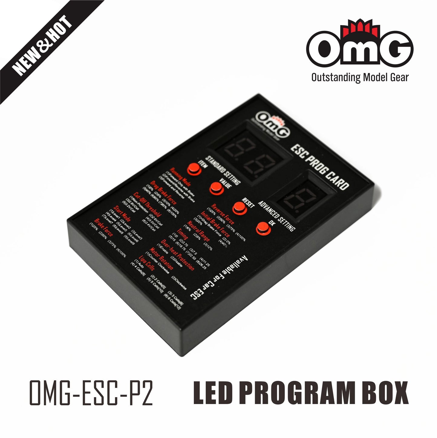 OMG Program Card for Electronic Speed Controller