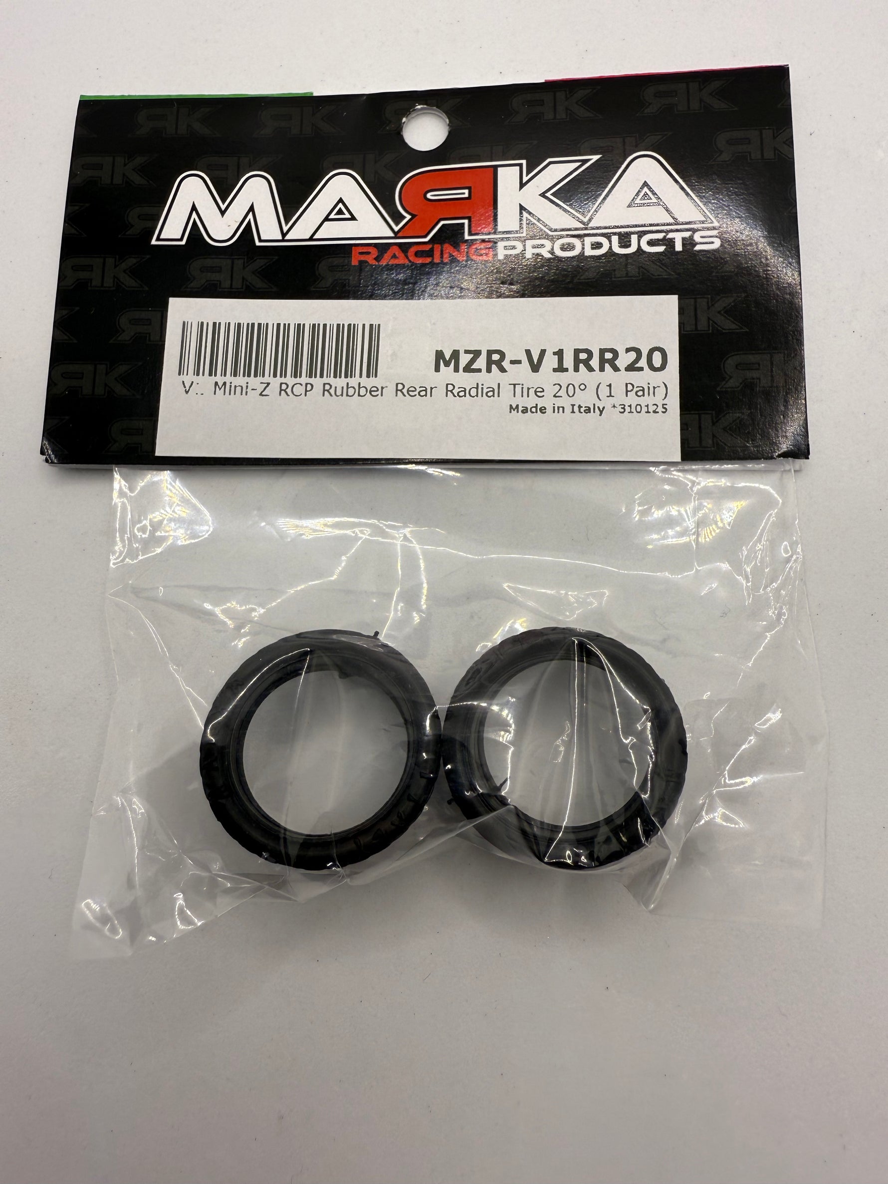 Marka MZR-V1RR 05,10,15,20,25 11mm Mini-Z RCP Rubber Rear Radial Tire (1 Pair)