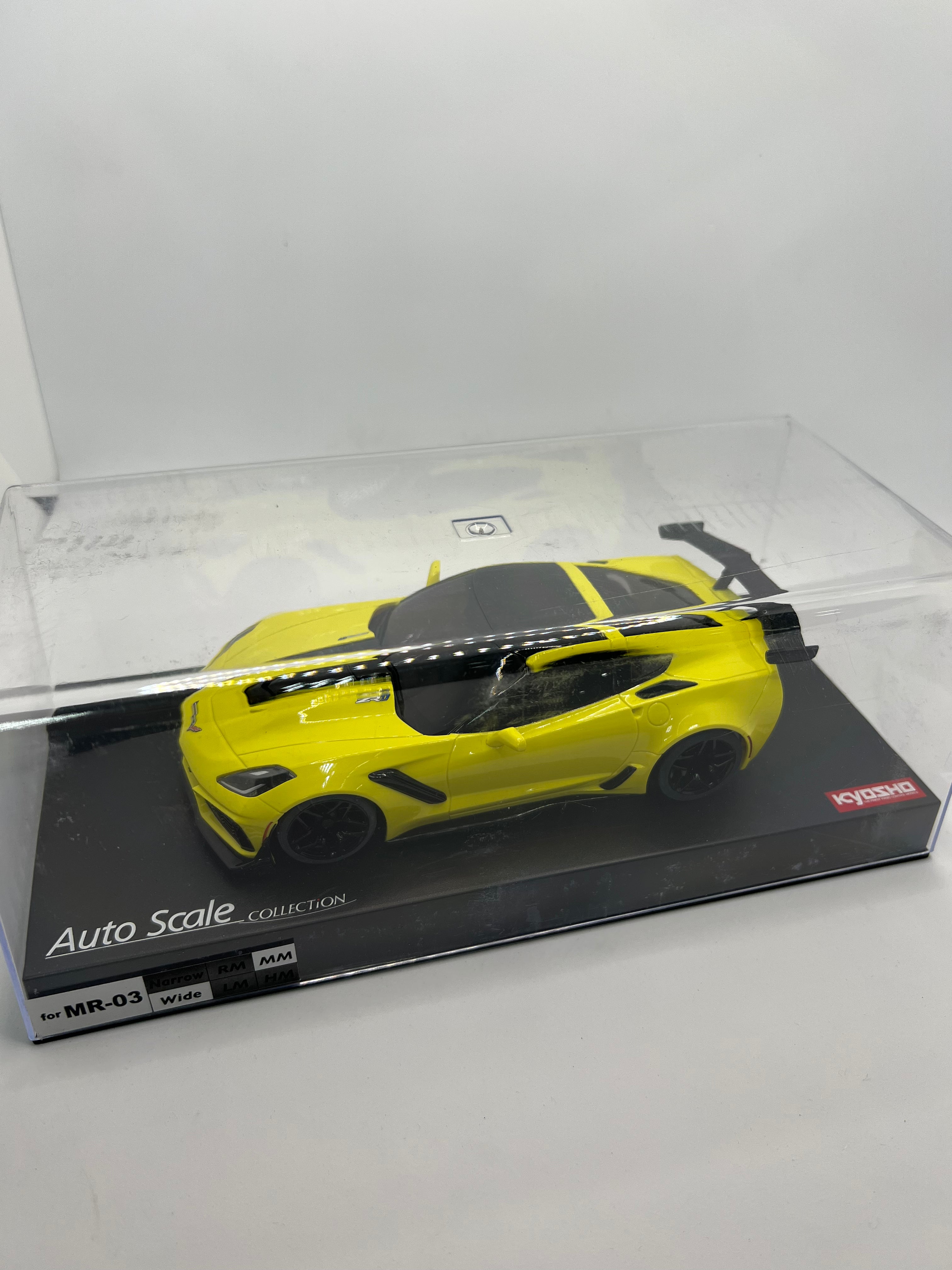 Kyosho Mini-Z ASC MR03WMM Chevrolet Corvette ZR1 Yellow Body Set (Displayed never raced)