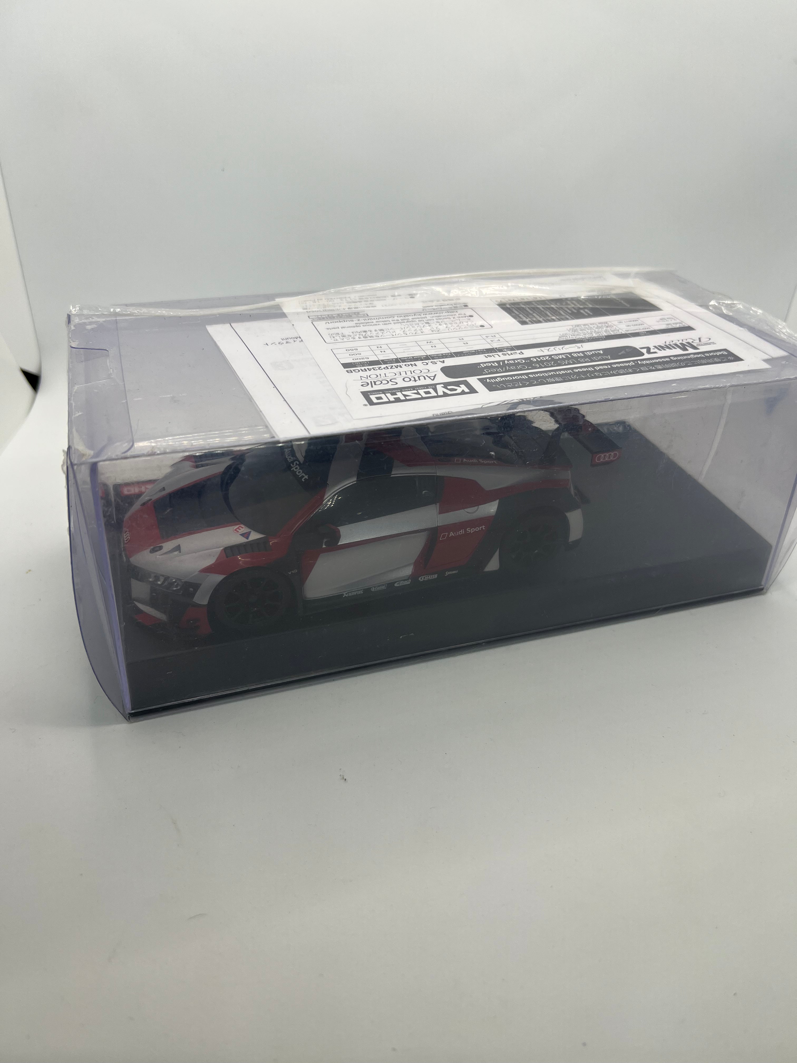 Kyosho Mini-z Body ASC AUDI R8 LMS 2016 "Gray/Red" MZP234RGB (Displayed never Raced)