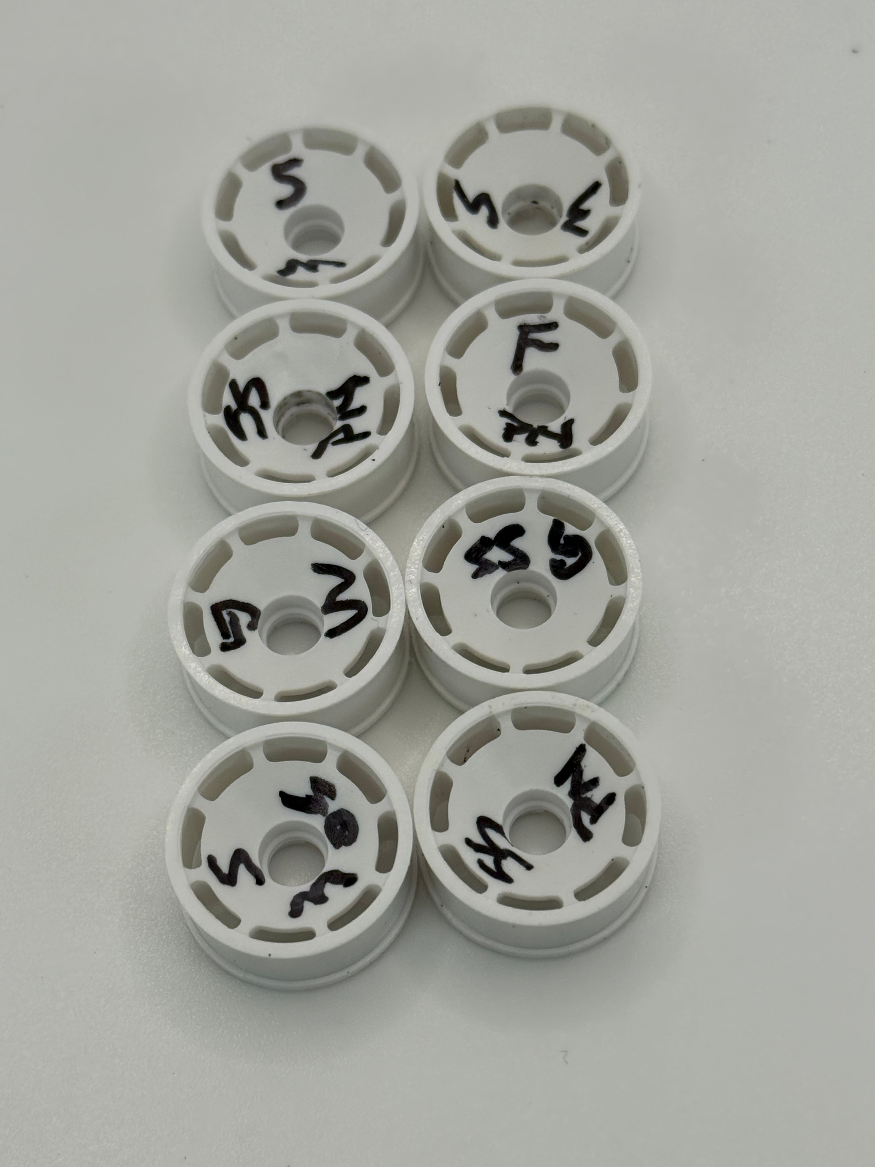 Reflex wheel lot - White 8.5mm +1 offset  4 pairs