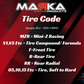Marka MZR-V1RR 05,10,15,20,25 11mm Mini-Z RCP Rubber Rear Radial Tire (1 Pair)