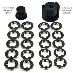 Marka Racing V1 Mini-Z Side Wall Flange Set - DARK GREY (20Pcs) Tools Not Included with this set!