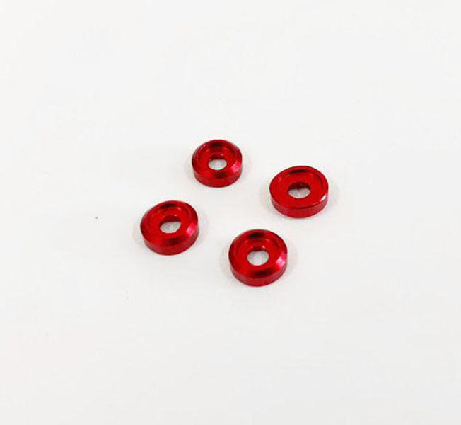 NX-069 NEXX Racing CNC Aluminum 2mm Washer (4pcs) (RED)