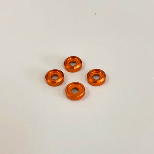 NX-070 NEXX Racing CNC Aluminum 2mm Washer (4pcs) (ORANGE)