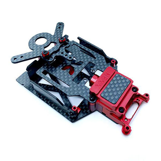 NX-077 NEXX RACING SKYLINE Dual-Lipo Carbon Chassis Conversion Kit For MR03 (RED)