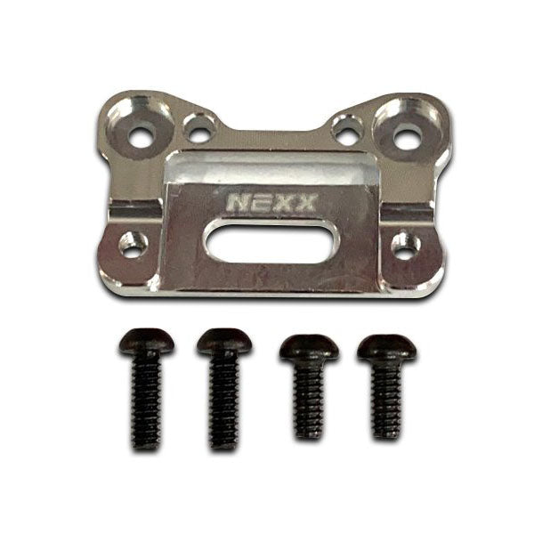 NX-186 Nexx Racing  Alu Interchangeable Front Body Mount Base (SILVER)