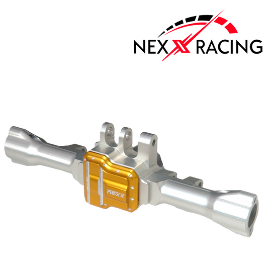 NX-380-S-Nexx Racing CNC Alu Rear Axle Housing For TRX4M ( Included Bearing )-Silver