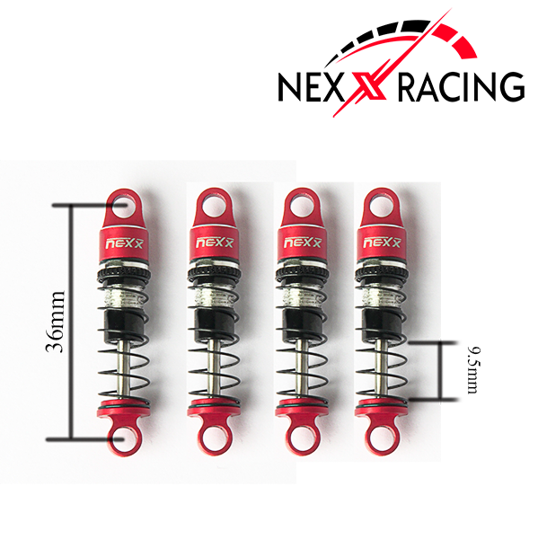 NX-405- Nexx Racing Oil Shock (4 pcs) for 1/24 SCX24