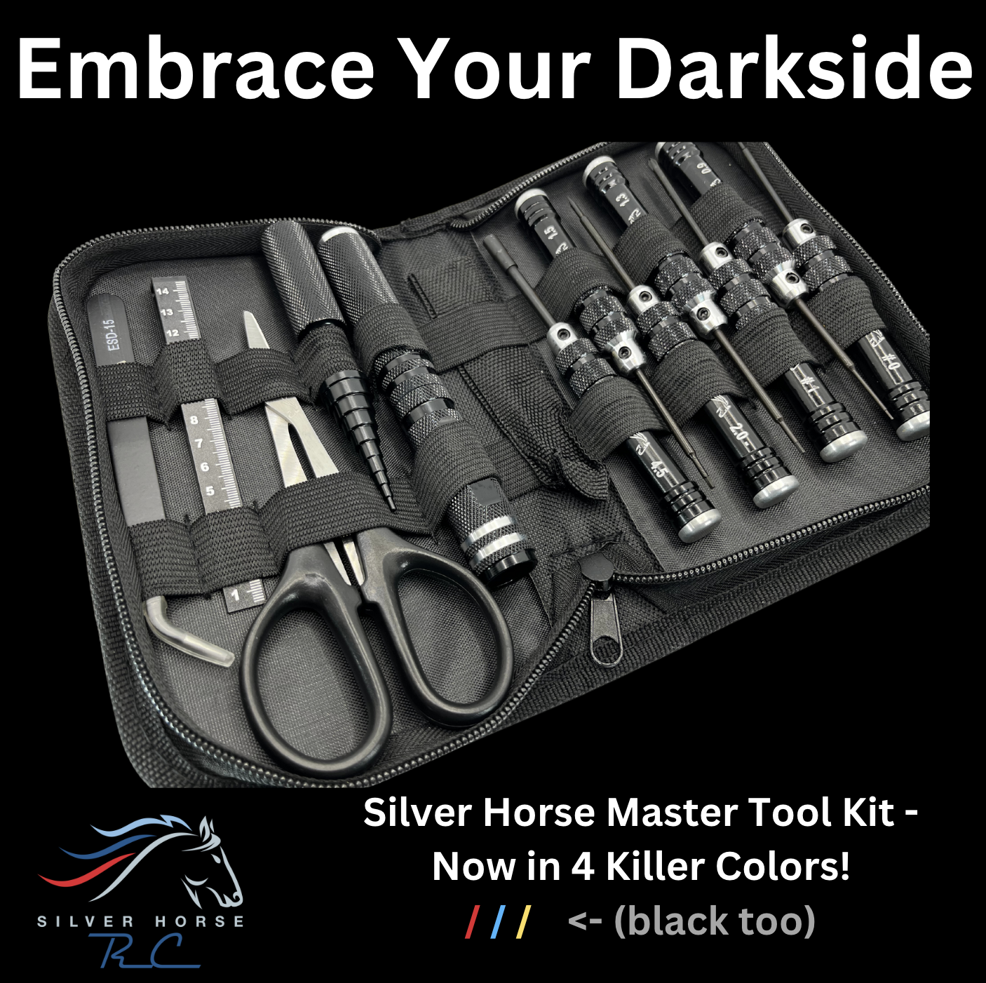 Silver Horse RC Master Tool Kit for Mini-Z and 1/28 scale (in 4 Colors!)