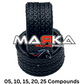 Marka MZR-V1RR 05,10,15,20,25 11mm Mini-Z RCP Rubber Rear Radial Tire (1 Pair)