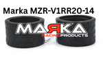 MZR-V1RR 05,10,15,20,25 14mm Rear Tire Marka V1 Mini-Z RCP Rubber Rear Radial Tire (1 Pair)