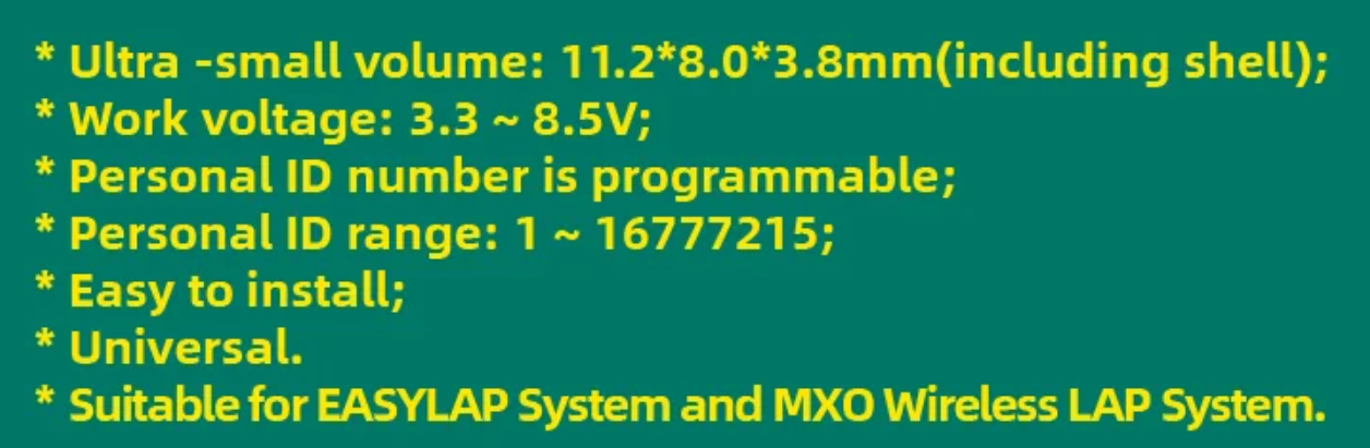 MXO Racing MX Nano TRAN Micro Transponder (Black)