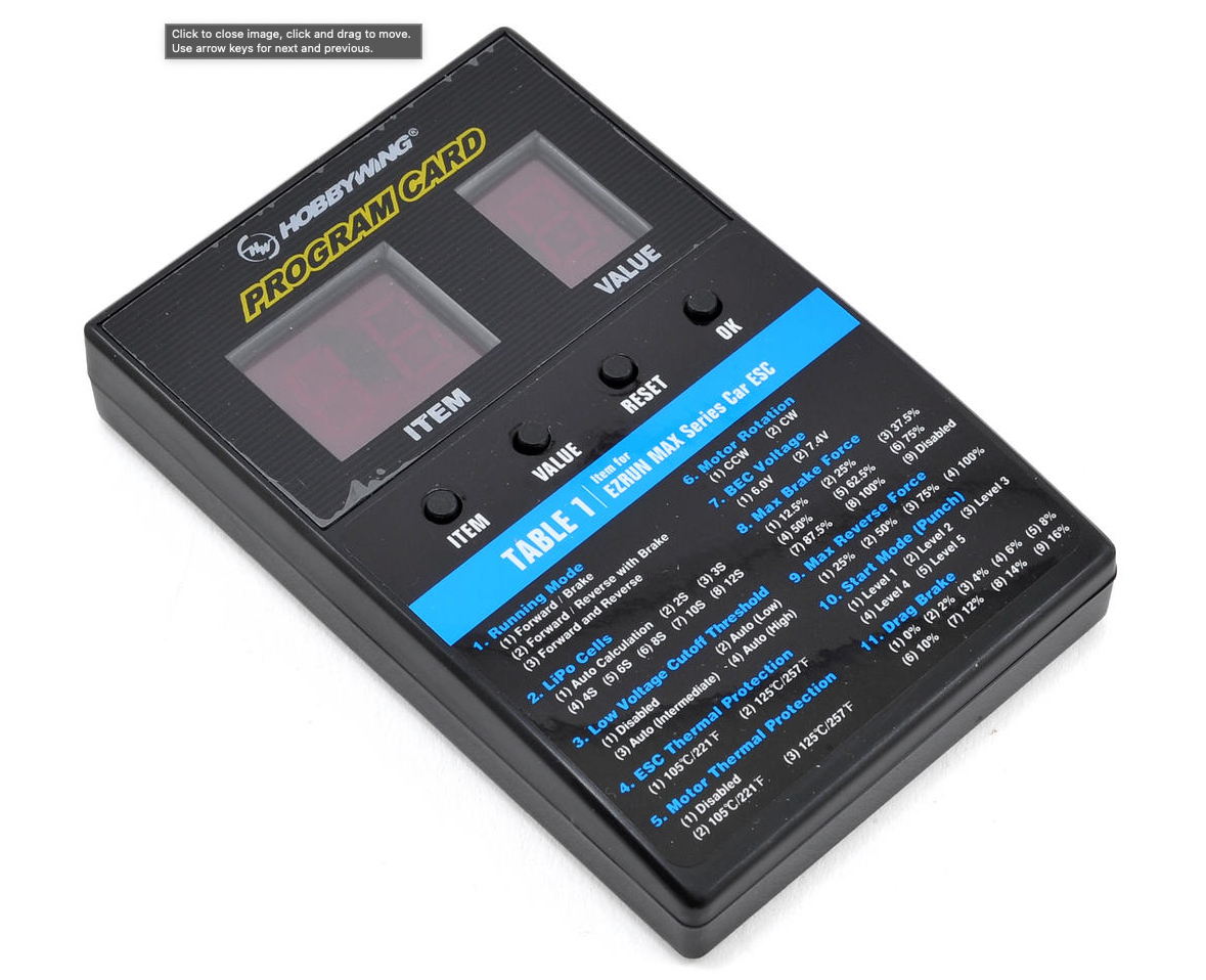 Hobbywing LED Program Card