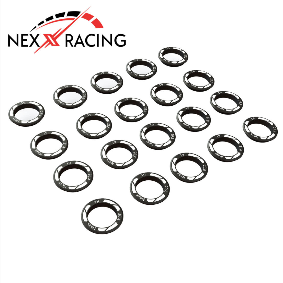Nexx Racing NXUSA-EVO-19 Flange Rings for 19mm EVO Mesh Rims (20pcs)