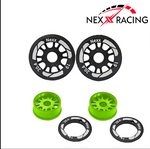 Nexx Racing NXUSA-EVO-F-0.5-19 19mm & F-0-19mm Threaded Carbon-Fiber Reinforced EVO Flanged Front Wheels (2 pcs) for Mini-Z