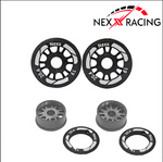 Nexx Racing NXUSA-EVO-F-0.5-19 19mm & F-0-19mm Threaded Carbon-Fiber Reinforced EVO Flanged Front Wheels (2 pcs) for Mini-Z