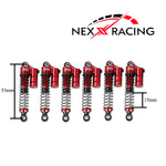 NX-421 Nexx Racing 53mm Reservoir shocks (6pcs) for Hobby Plus 1/18 ARKTOS 6X6
