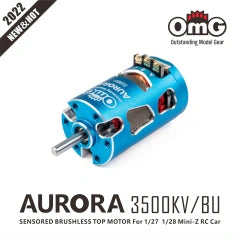 Omg AURORA 3500 KV Series Sensored Brushless Top Motor for 1/24 1/27 1/28 RC Car OMG-MT-AURORA-S2-3500KV