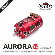 Omg AURORA 3500 KV Series Sensored Brushless Top Motor for 1/24 1/27 1/28 RC Car OMG-MT-AURORA-S2-3500KV