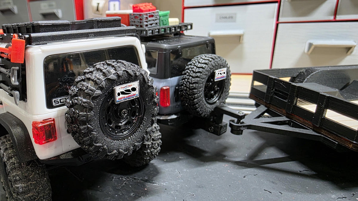 Spare Tire License Plate Holder for Axial SCX30 Bronco and Jeep Crawlers