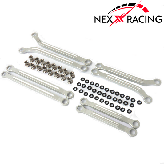 NX-383-S-Nexx Racing CNC Alu High Clearance Links Set For TRX-4M-Silver