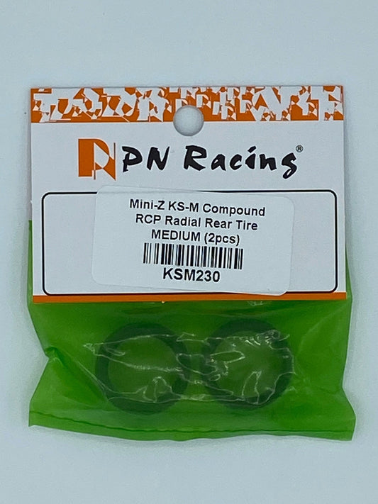 PN Racing Mini-Z KS-M Compound RCP Radial Rear Tire MEDIUM (2pcs)