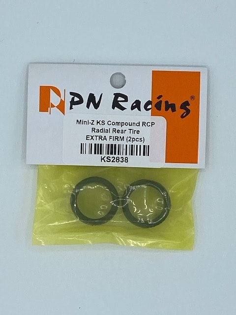 PN Racing Mini Z KS Compound RCP Radial Rear Tire - EXTRA FIRM (2pcs)