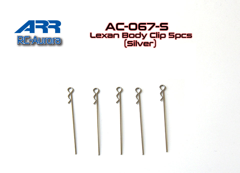 ARR Lexan Body Clip 5pcs (Silver)