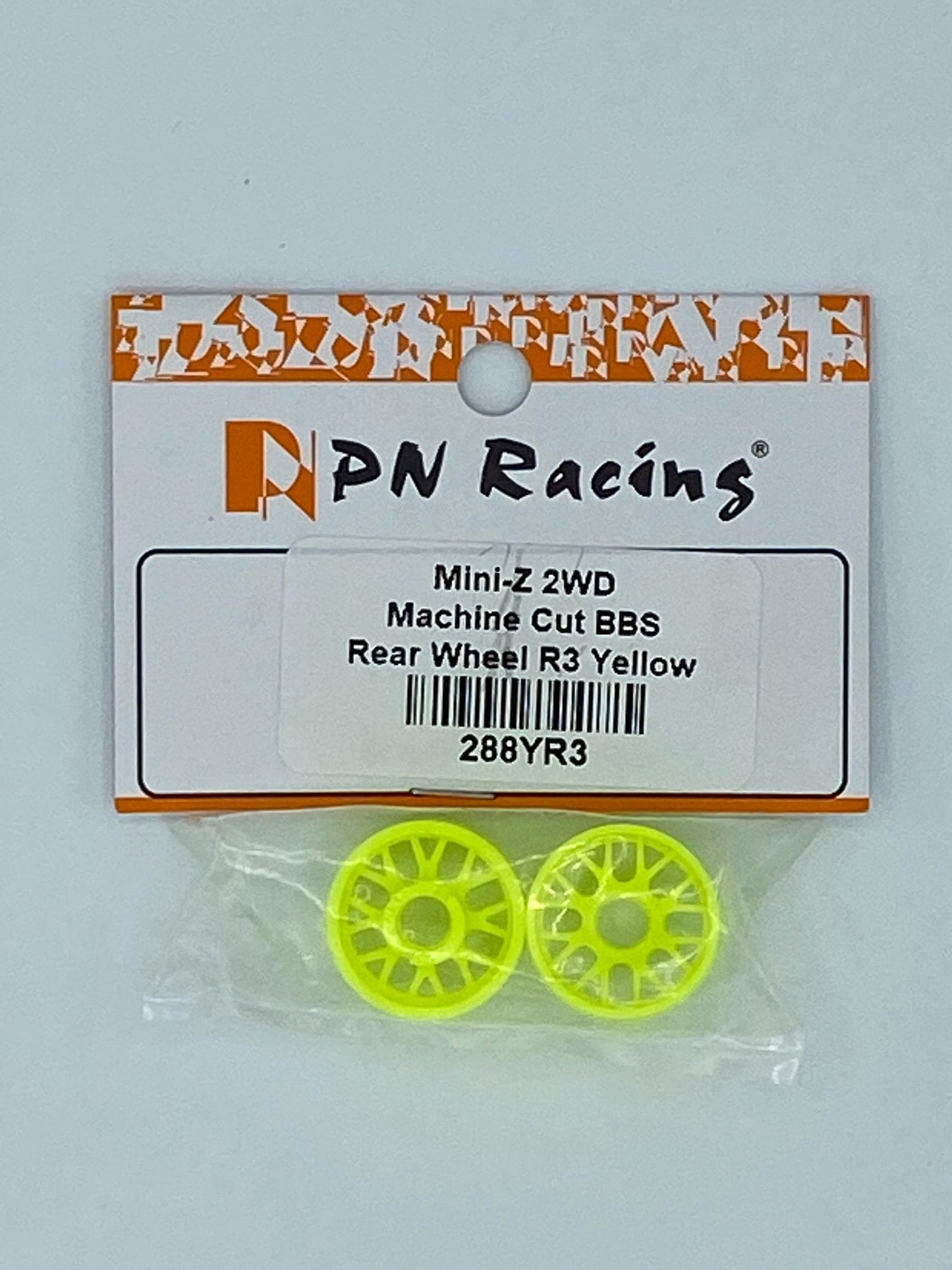 PN Racing Mini-Z 2WD Machine Cut BBS Rear Wheel R3 Yellow