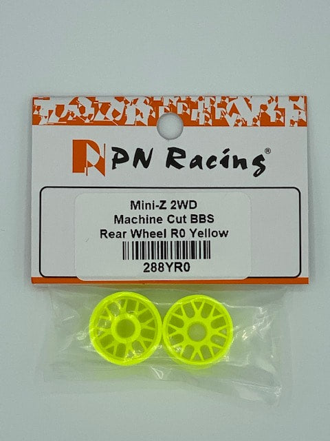 PN Racing Mini-Z 2WD Machine Cut BBS Rear Wheel R0 Yellow