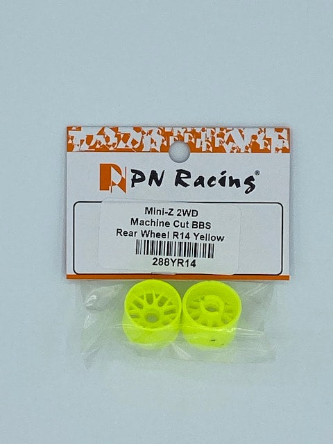 PN Racing Mini-Z 2WD Machine Cut BBS Rear Wheel R14mm Yellow