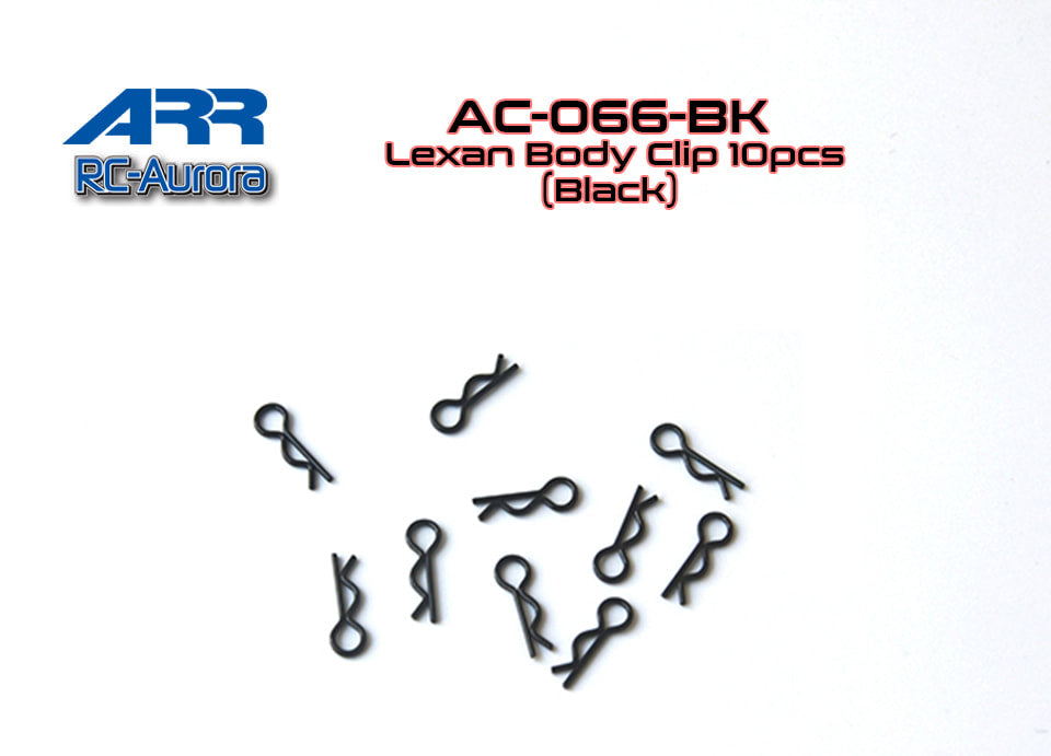 ARR Lexan Body Clip 10pcs (Black)