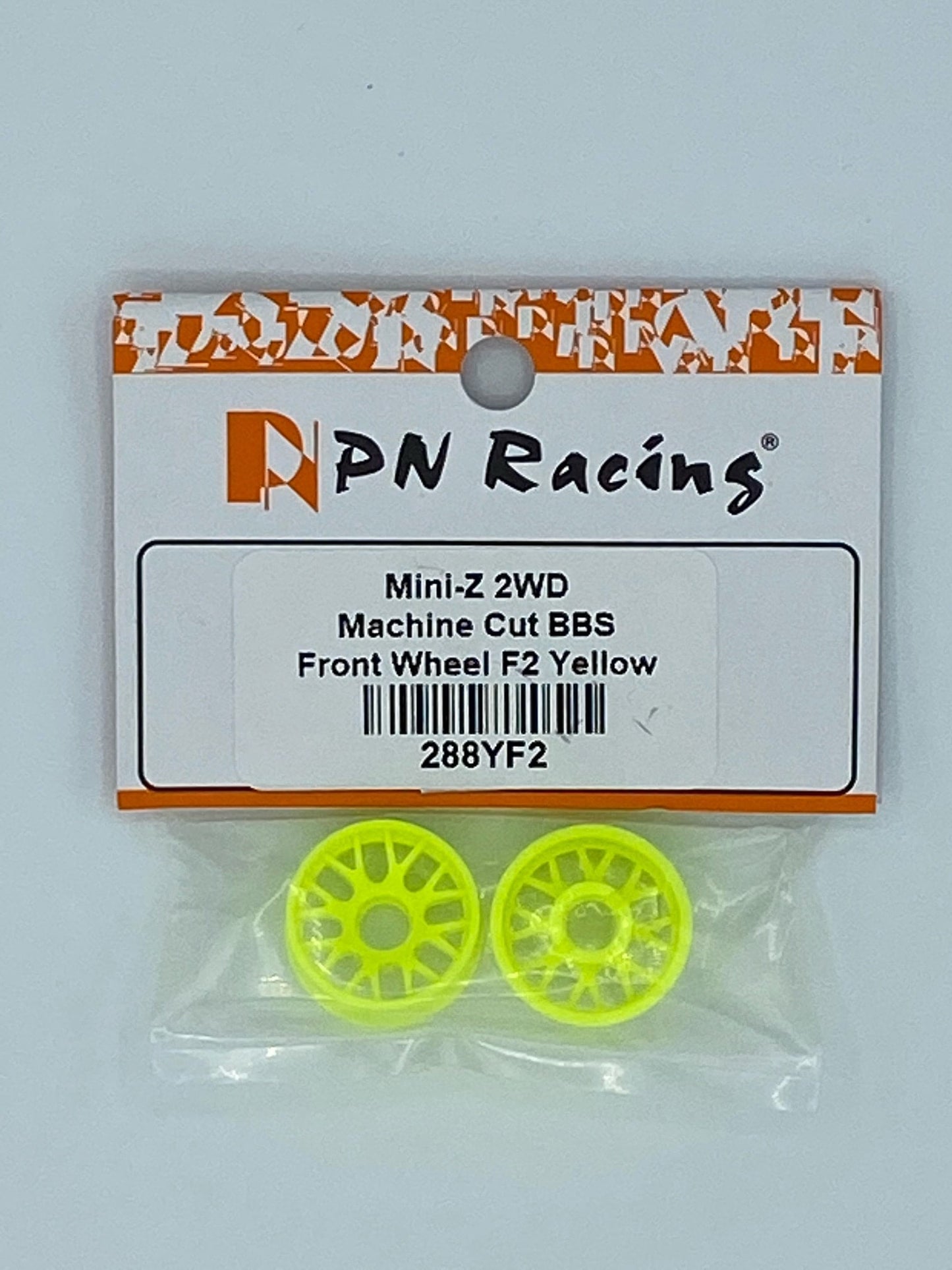 PN Racing Mini-Z 2WD Machine Cut BBS Front Wheel F2 Yellow