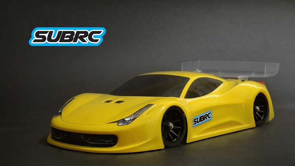 SUBRC 1/28 LEXAN TOURING BODY 458 GT WB (98MM)