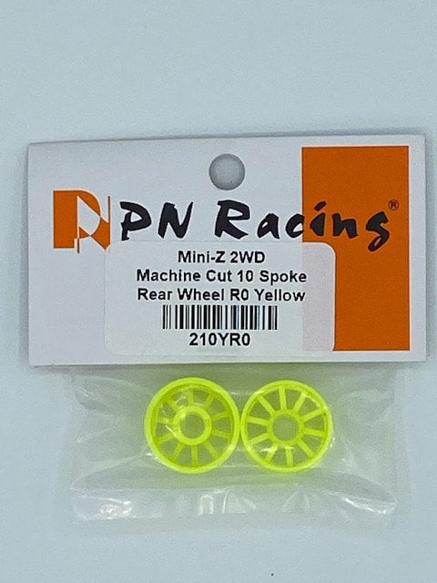 PN Racing Mini-Z 2WD Machine Cut 10 Spoke Rear Wheel R0 Yellow