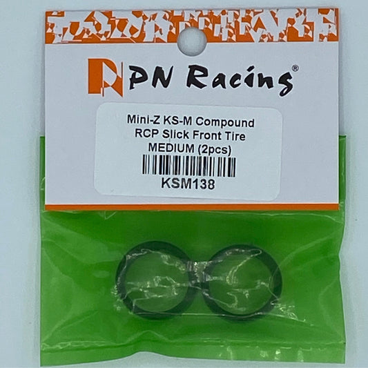 PN Racing Mini-Z KS-M Compound RCP Slick Front Tire MEDIUM (2pcs)