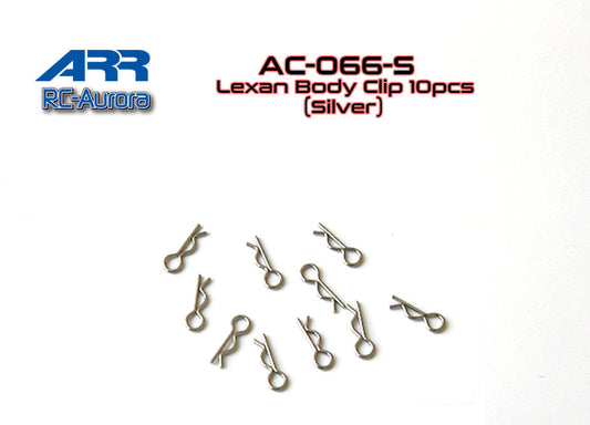 ARR Lexan Body Clip 10pcs (Silver)