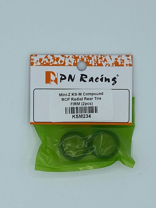 PN Racing Mini-Z KS-M Compound RCP Radial Rear Tire (FIRM) 2pcs