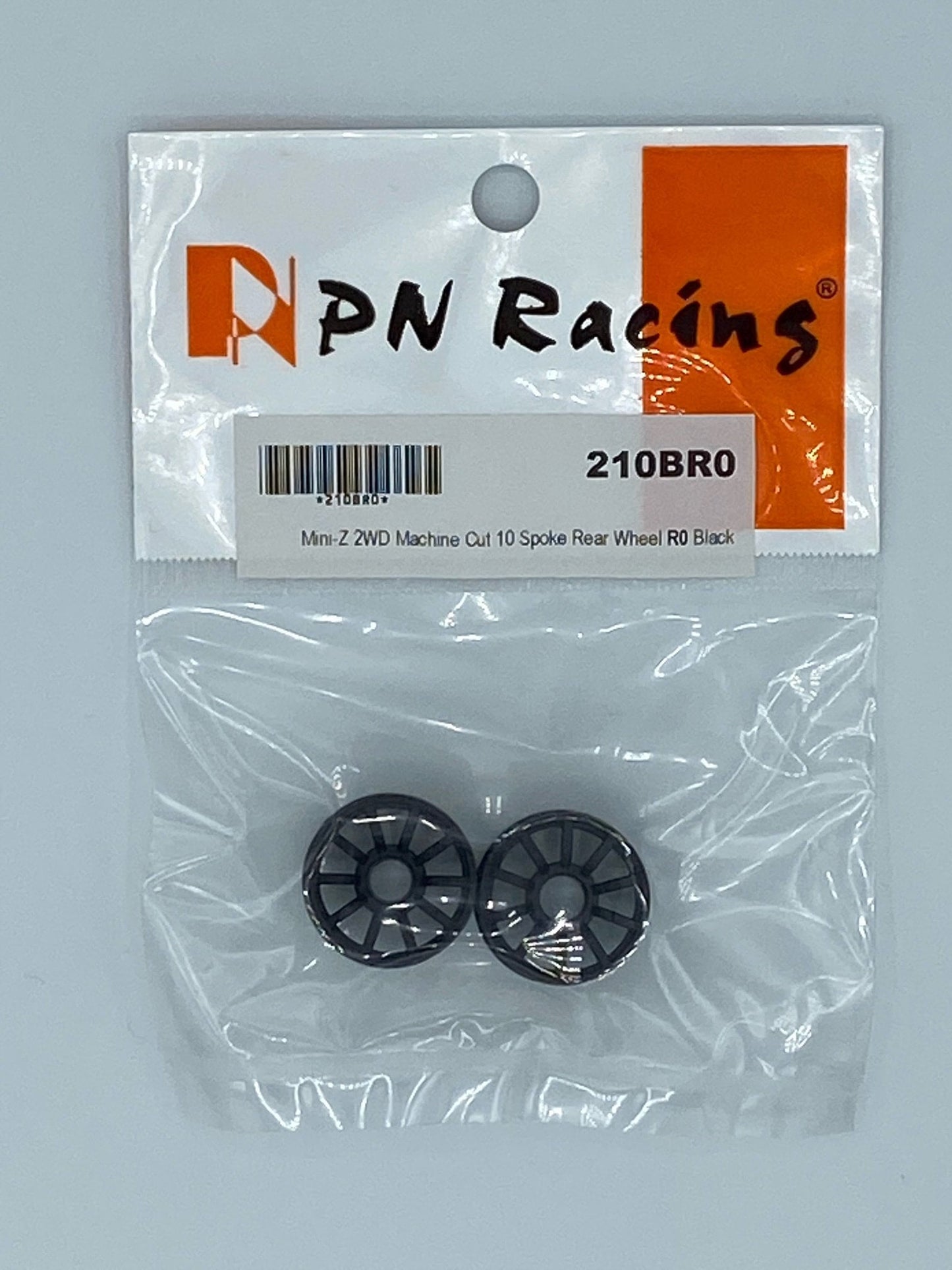 PN Racing Mini-Z 2WD Machine Cut 10 Spoke Rear Wheel R0 Black