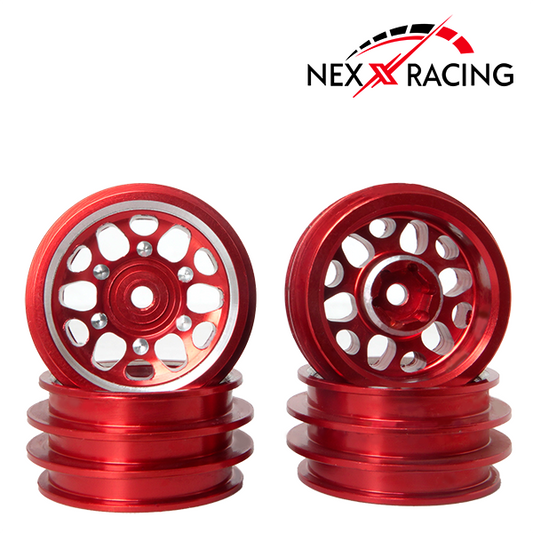 NX-384-R-Nexx Racing CNC Alu Wheel Rims For TRX-4M-Red (4PCS)